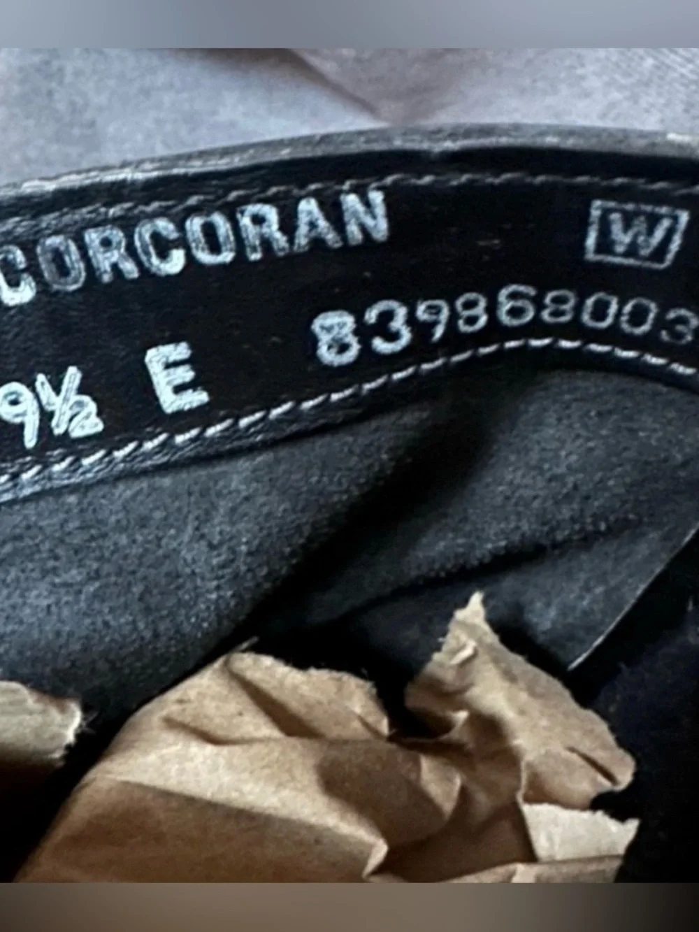 Vintage Corcoran Army Jump Combat Boots Black Leather Cap Toe Size 9.5 E